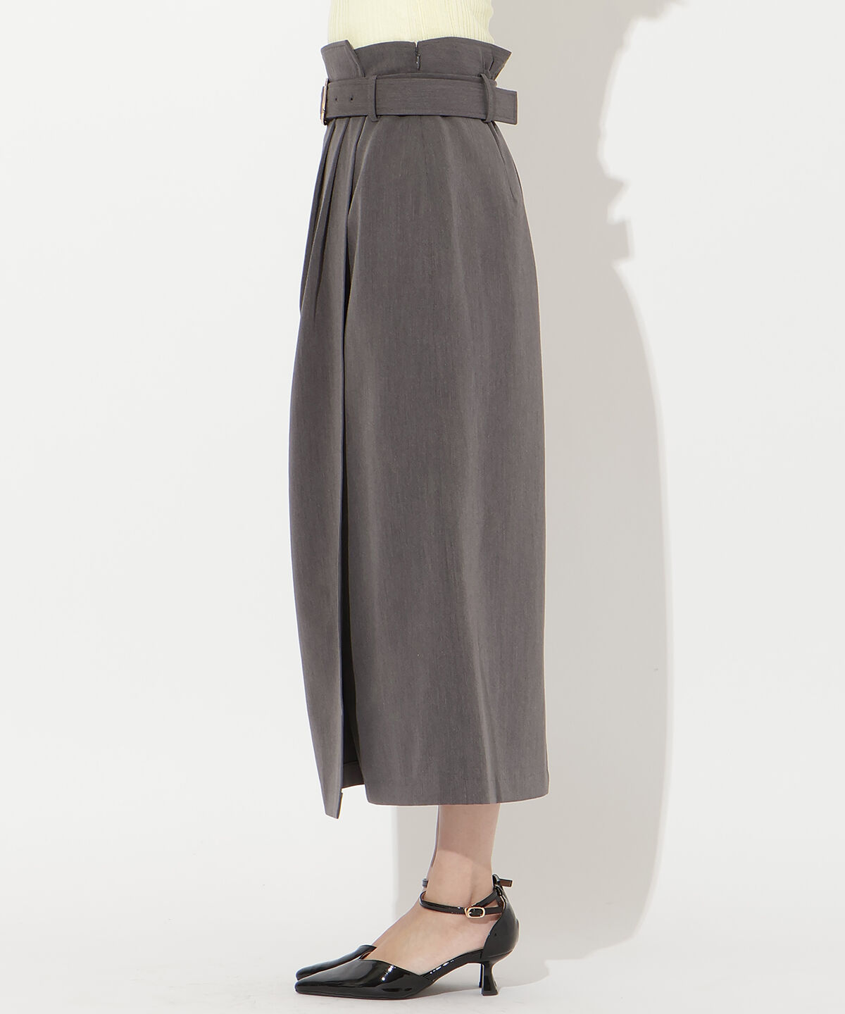 アンドクチュール「タックストレートスカート」|タイト|