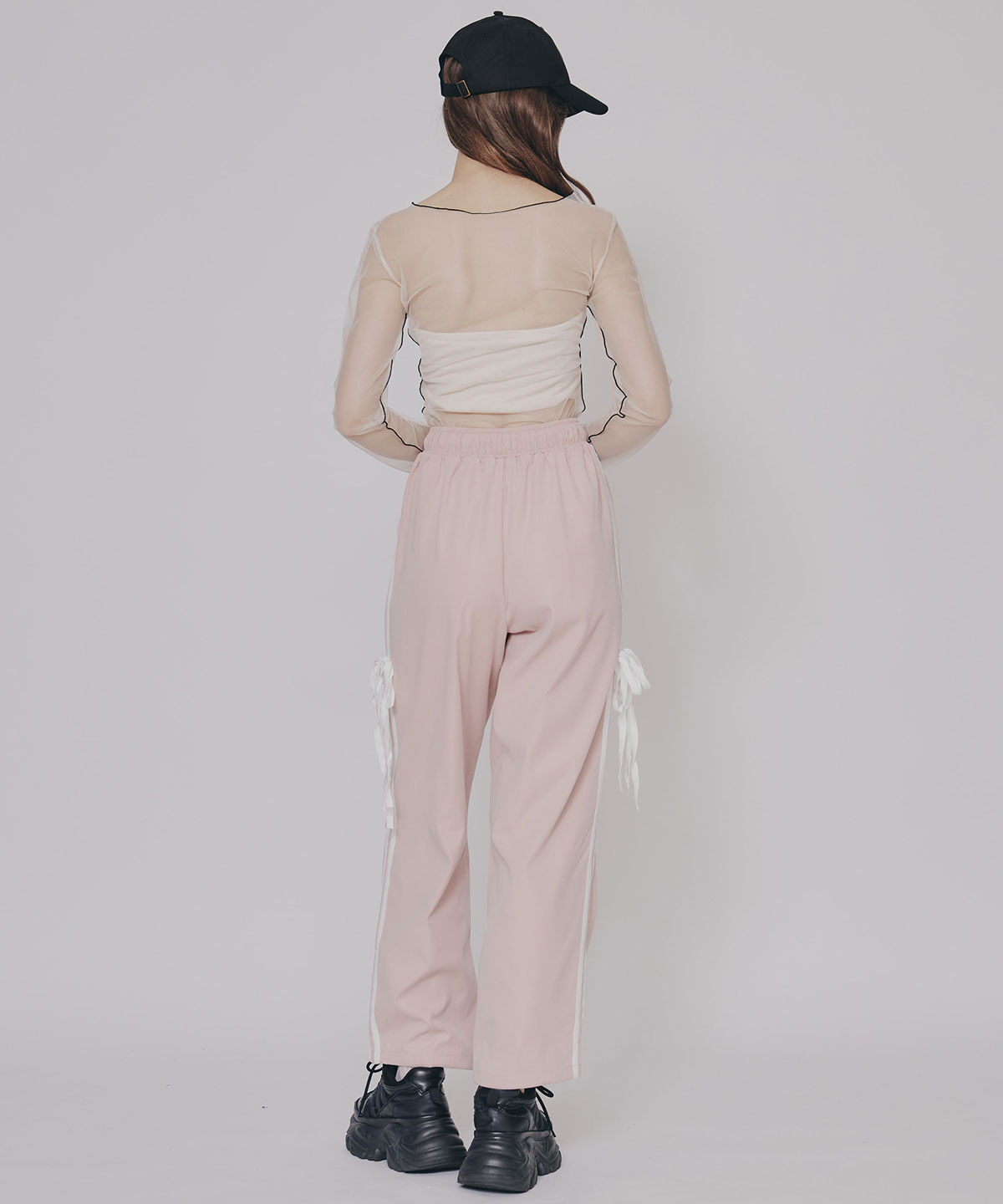 REDYAZEL「サイドリボンラインパラシュートパンツ」|その他|