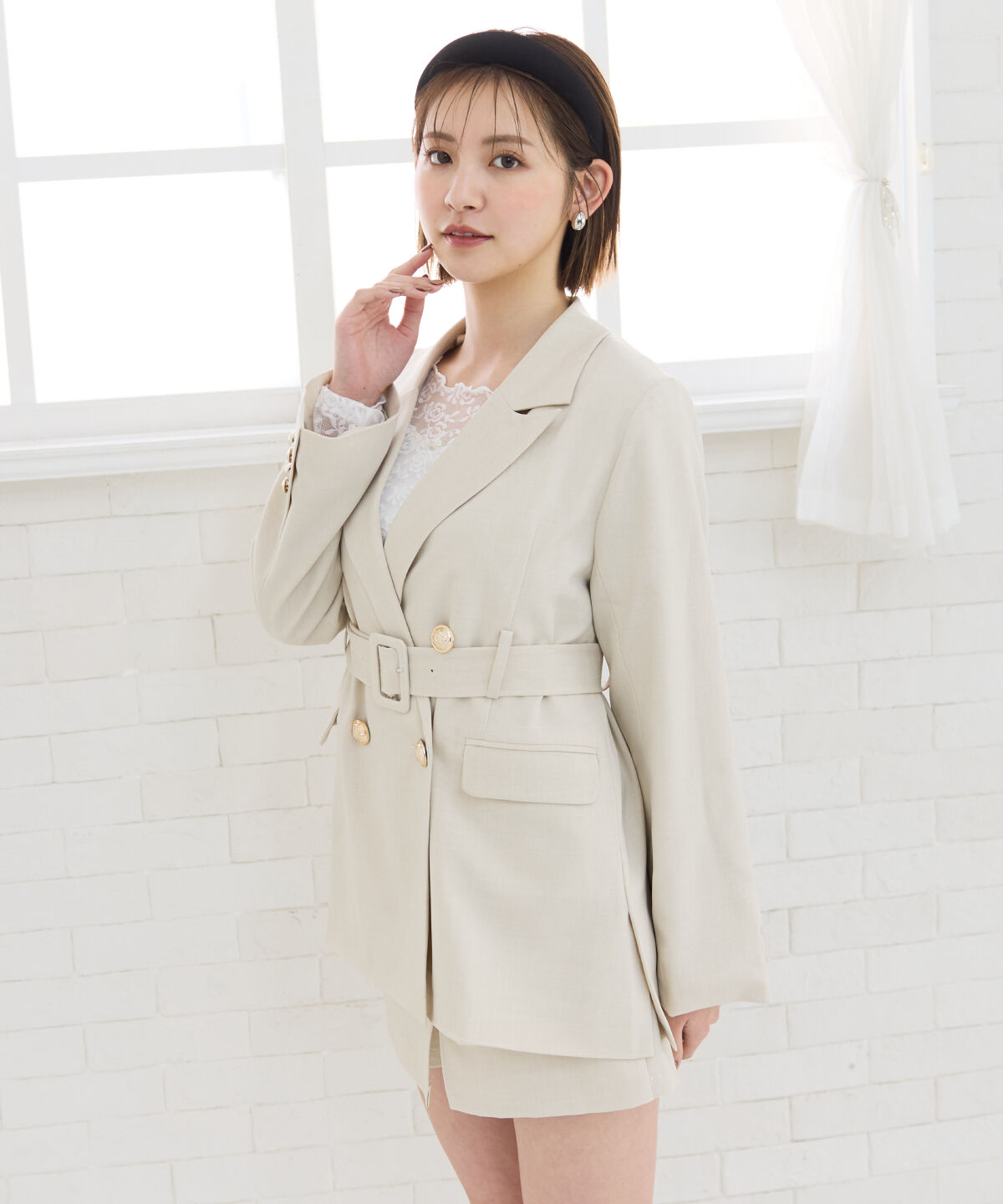 REDYAZEL「ベルテッドダブルジャケット」|テーラードジャケット|