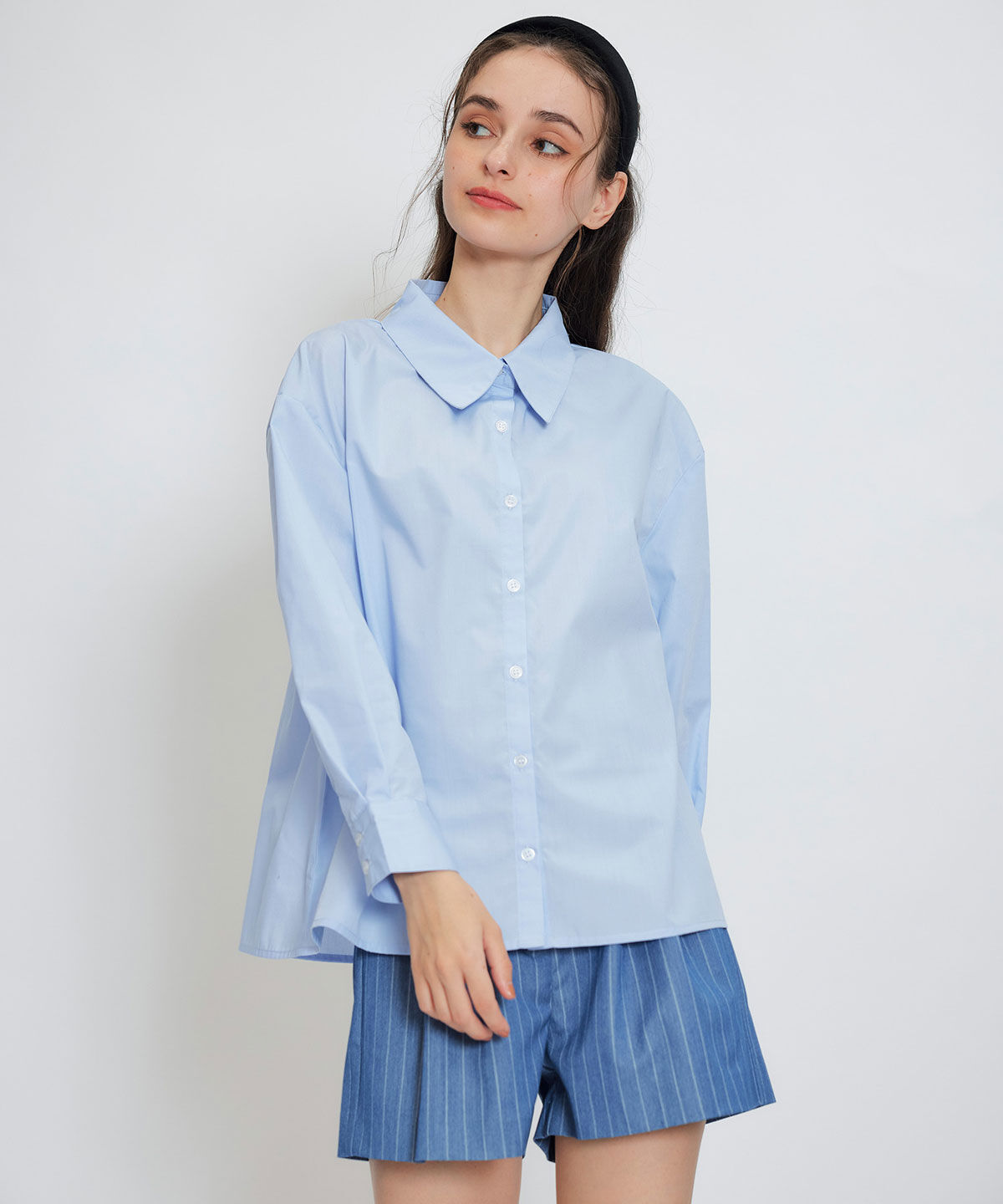 REDYAZEL「カレッジライクラインベスト&times;シャツブラウス」|ニット・セーター|