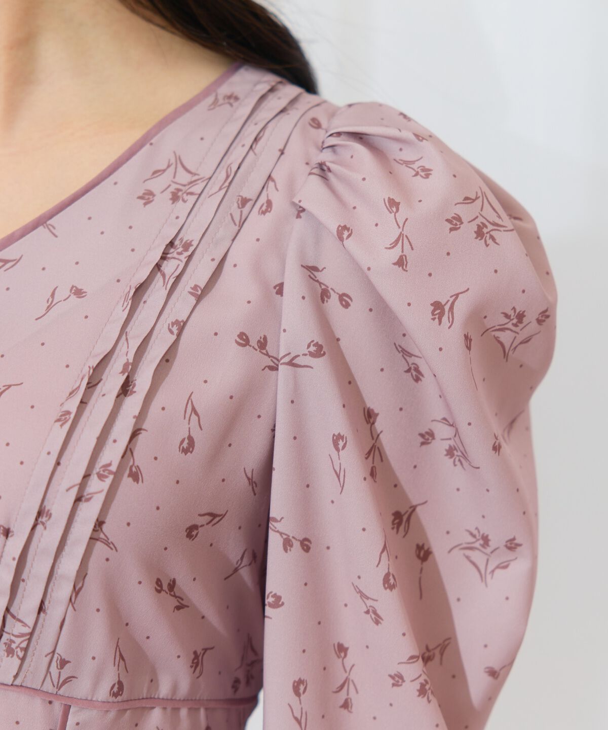 WILLSELECTION「フラワードットパイピングフレアワンピース」|ワンピース|