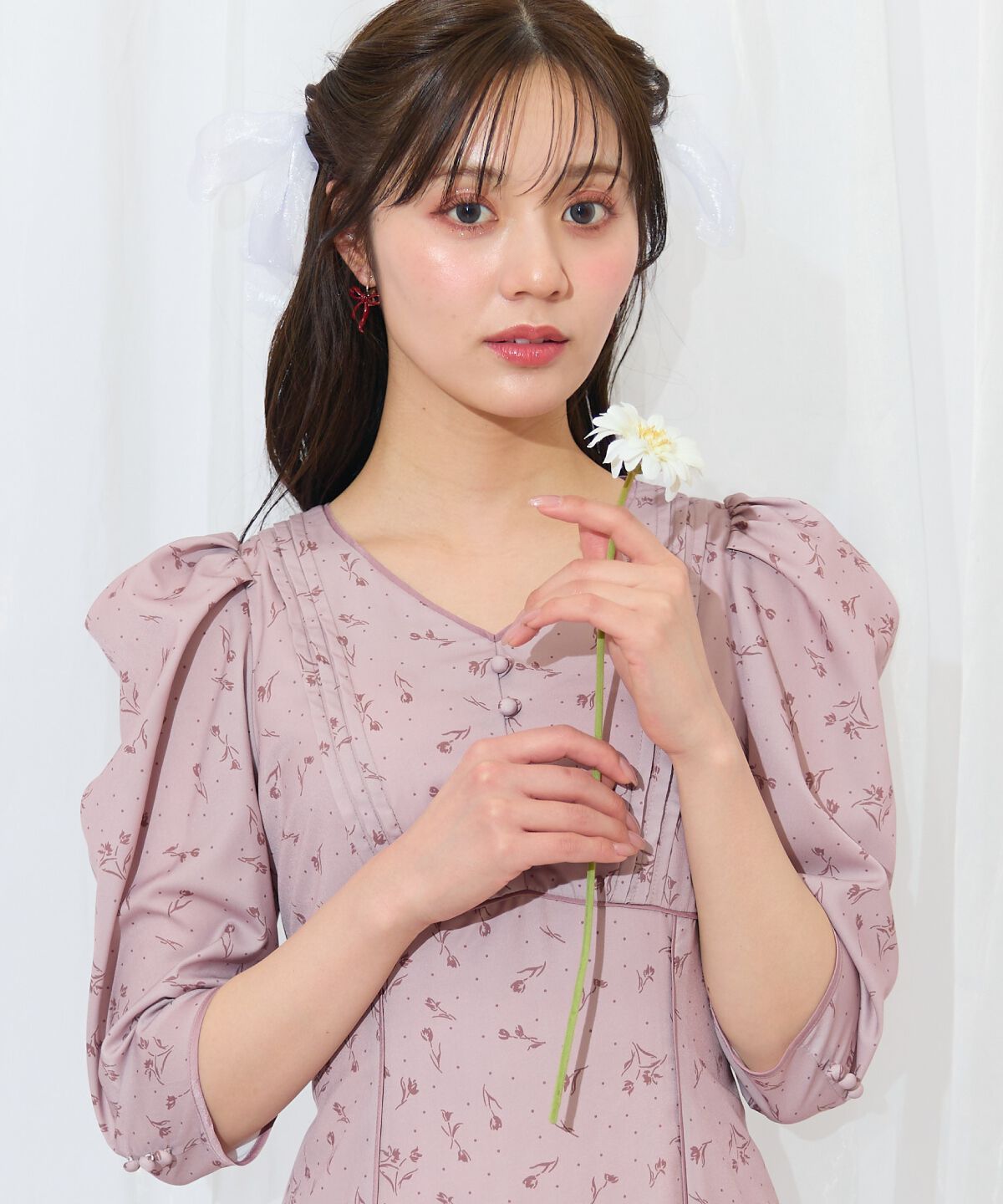 WILLSELECTION「フラワードットパイピングフレアワンピース」|ワンピース|