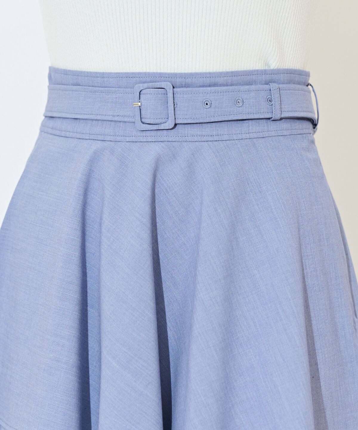 WILLSELECTION「ベルト付きアシメレイヤードスカート」|フレア|