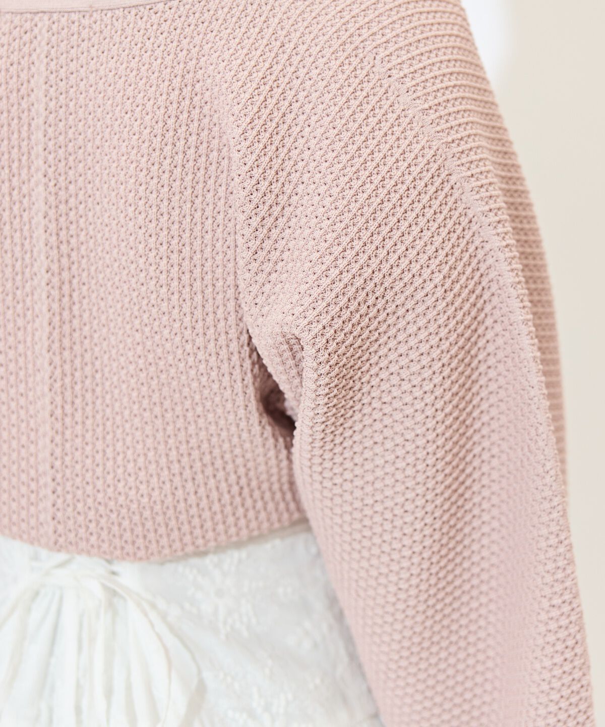 WILLSELECTION「ショート丈柄編みボレロ」|カーディガン|