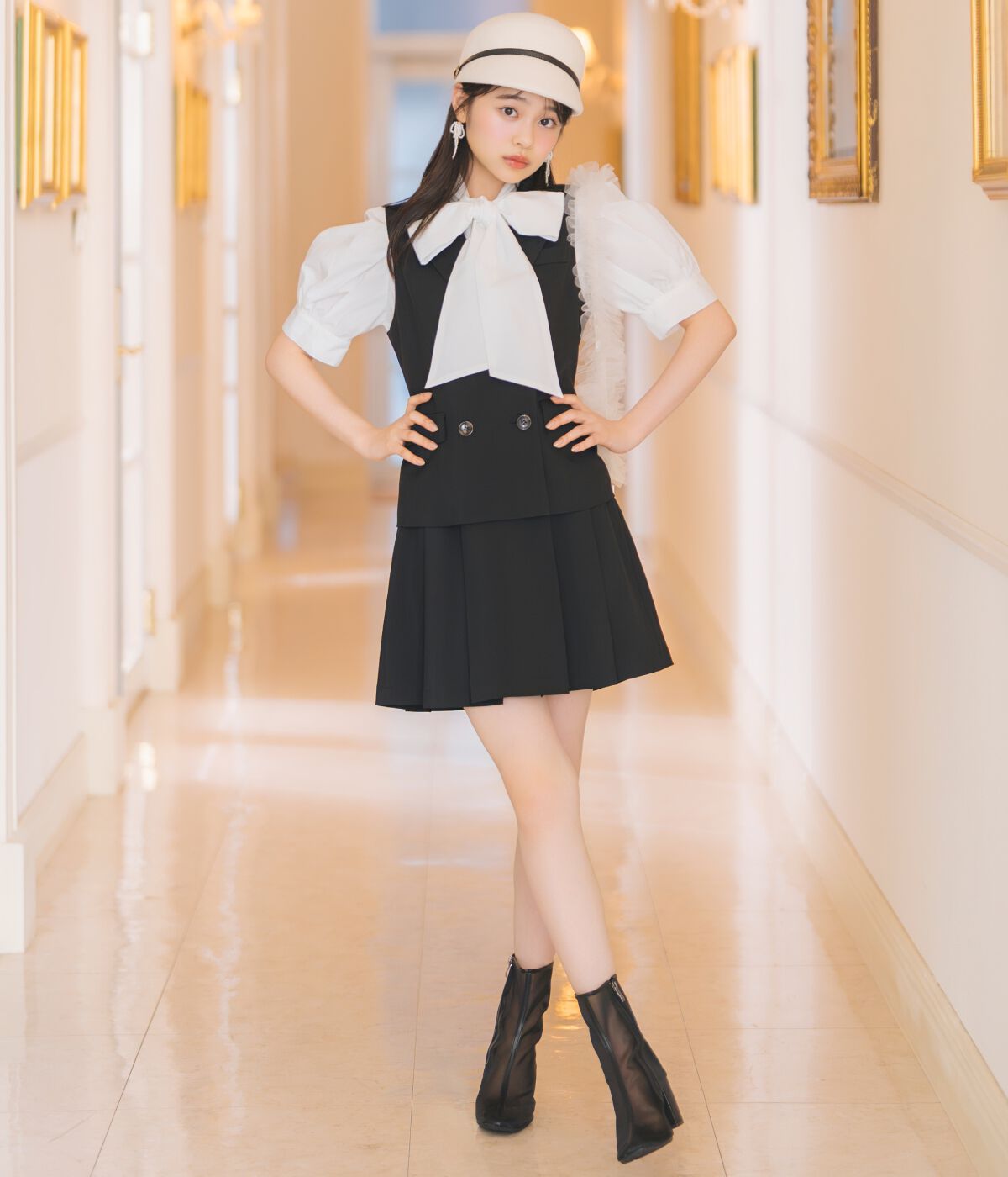 WILLSELECTION「ハイウエストプリーツミニスカート」|フレア|