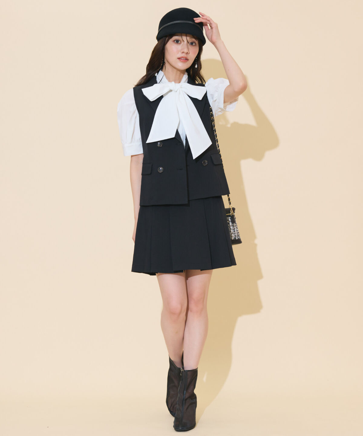 WILLSELECTION「ハイウエストプリーツミニスカート」|フレア|