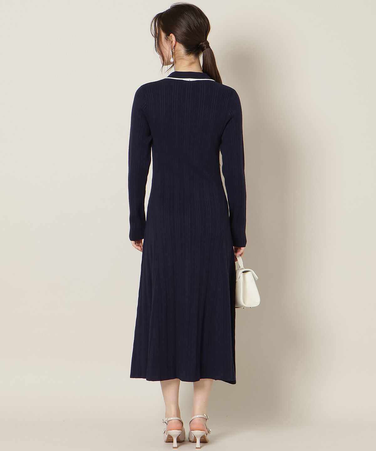 WILLSELECTION「フロントボタンリボンタイニットワンピース」|ワンピース|