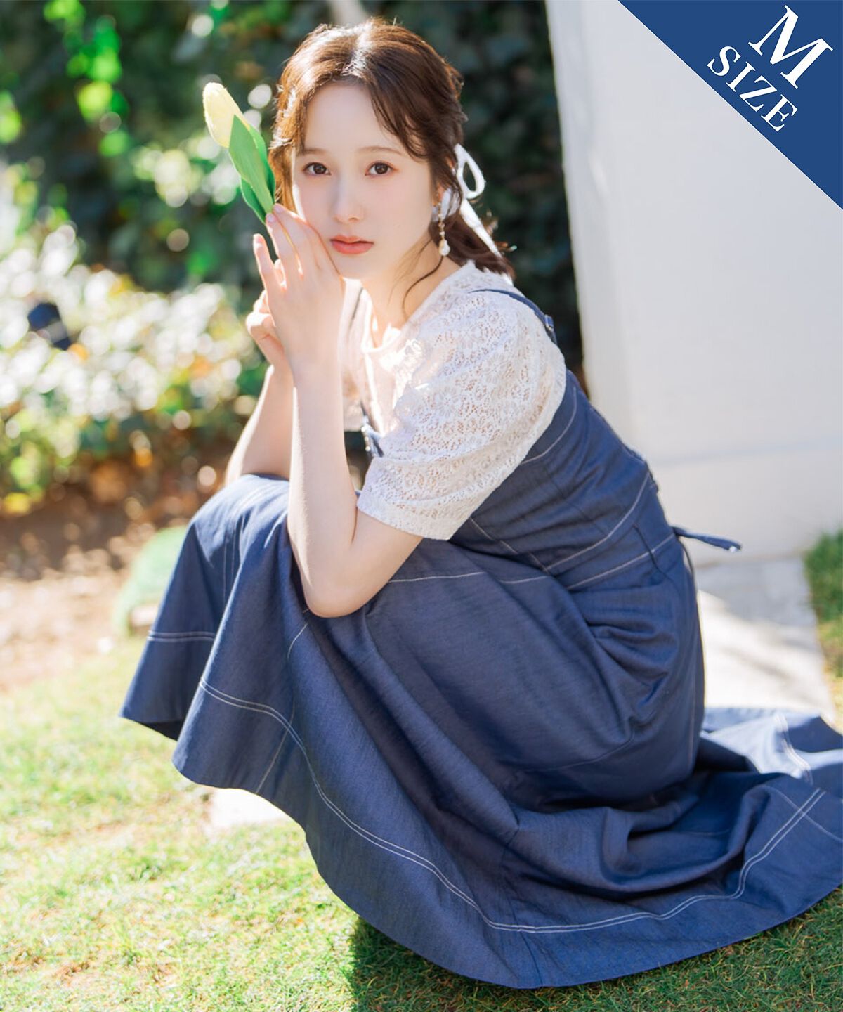 WILLSELECTION「ライトデニムフレアスカート」|スカート|ネイビー