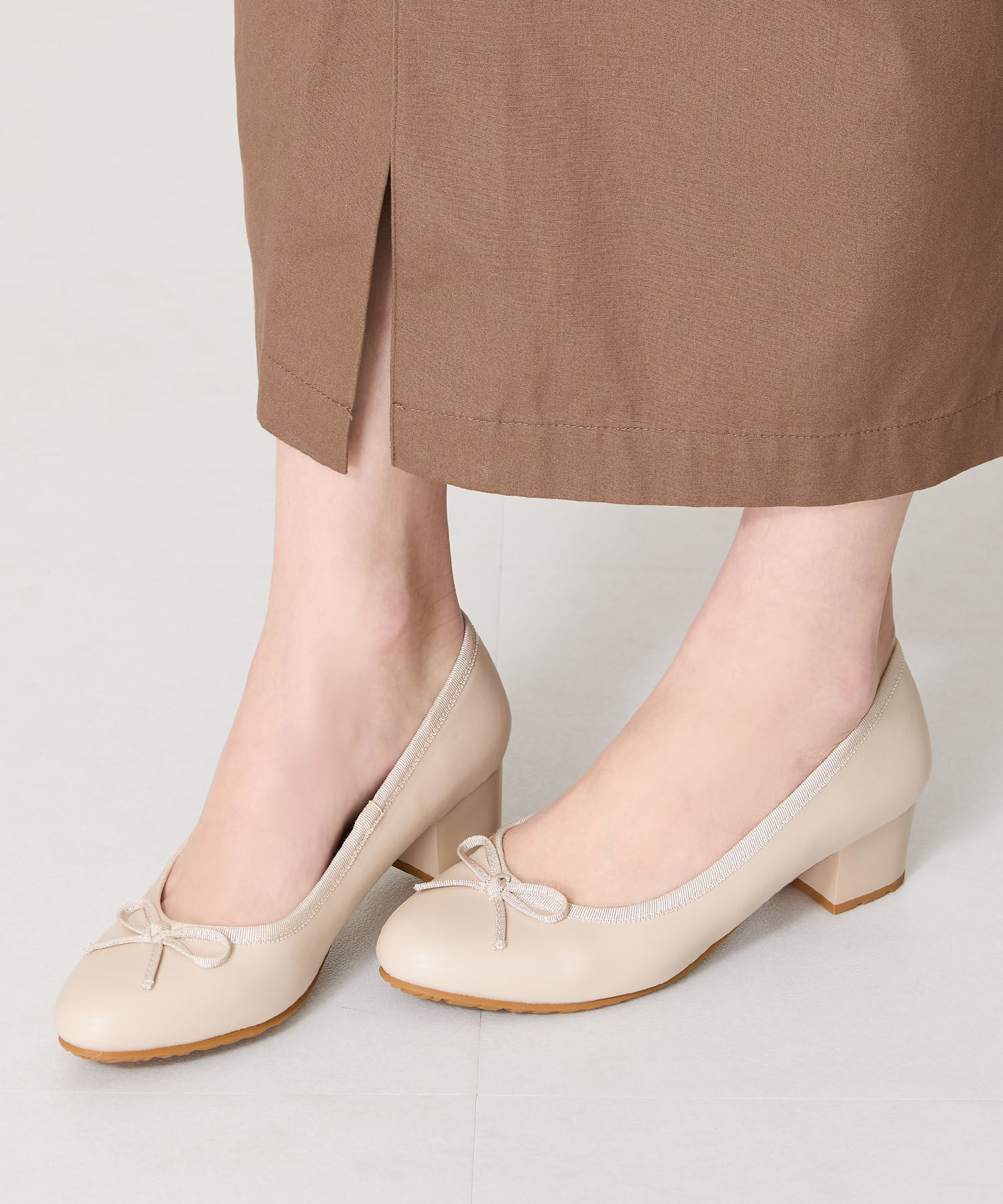 ORiental TRaffic「【防水】 ラウンドトゥ バレエ レイン パンプス /R-1017 バレエシューズ ヒール4.3ｃｍ」|パンプス|