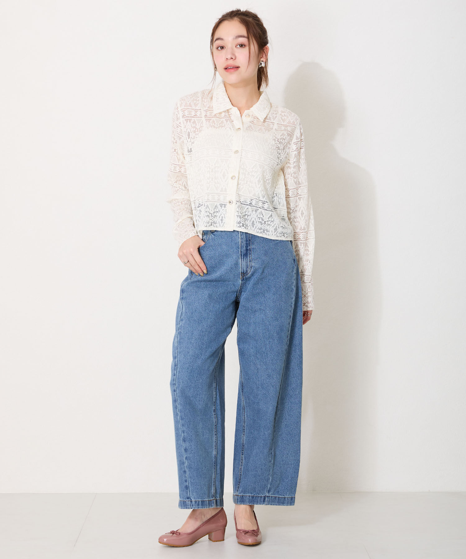 ORiental TRaffic「【防水】 ラウンドトゥ バレエ レイン パンプス /R-1017 バレエシューズ ヒール4.3ｃｍ」|パンプス|