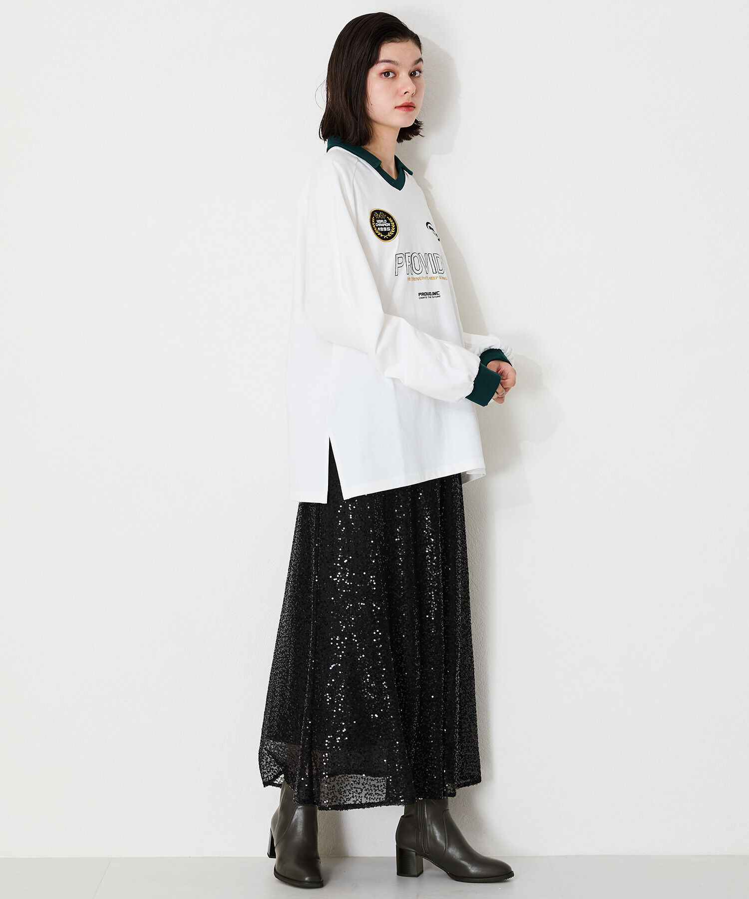 ORiental TRaffic「【 美脚 】 チャンキー ヒール ミドル ブーツ/31408 ヒール6ｃｍ 太ヒール 定番人気」|ショートブーツ|