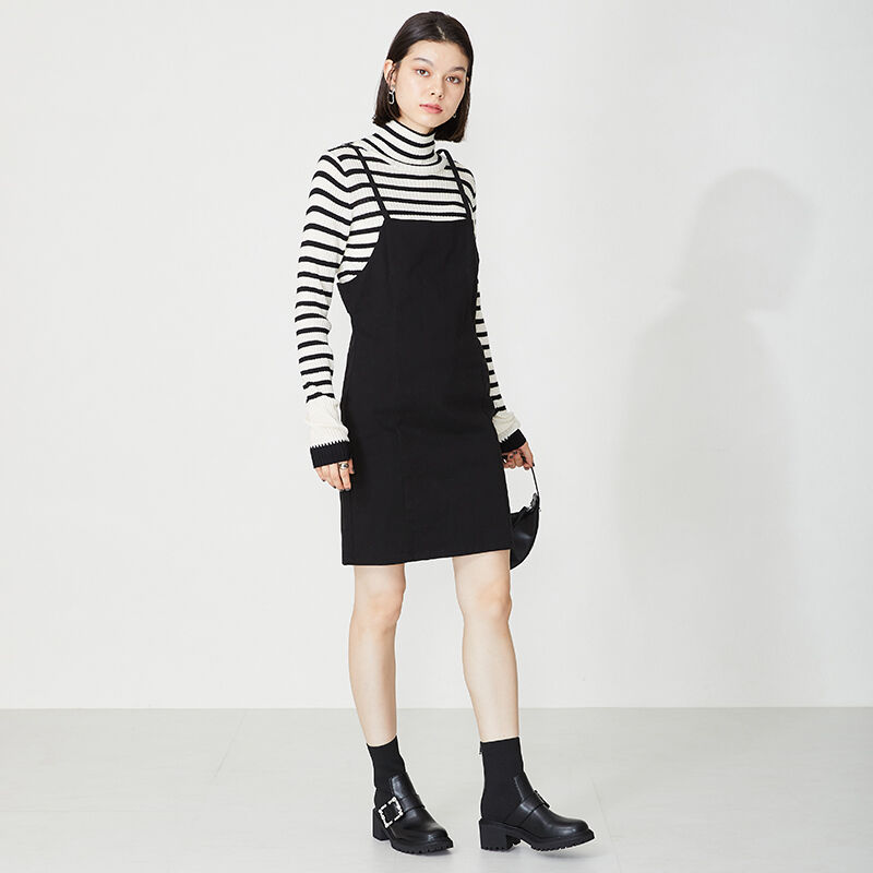 ORiental TRaffic「厚底 ビジュー ニットブーツ /31434 足首柔らかい 歩きやすい」|ショートブーツ|