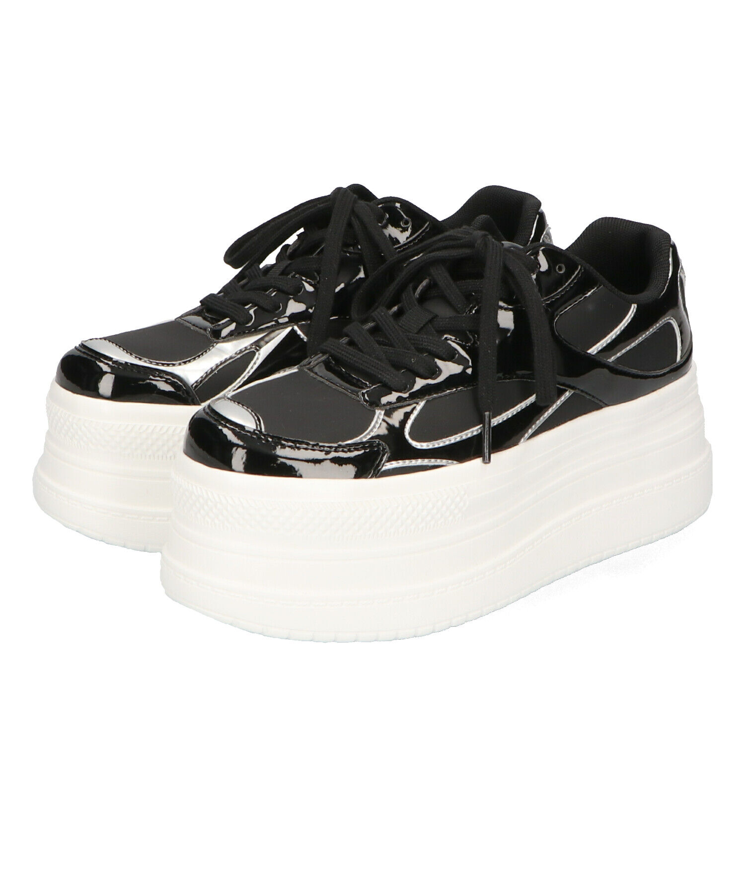 ORiental TRaffic「【トレンド】メタリックラインボリュームソールスニーカー/OT3740 厚底 スニーカー」|スニーカー|