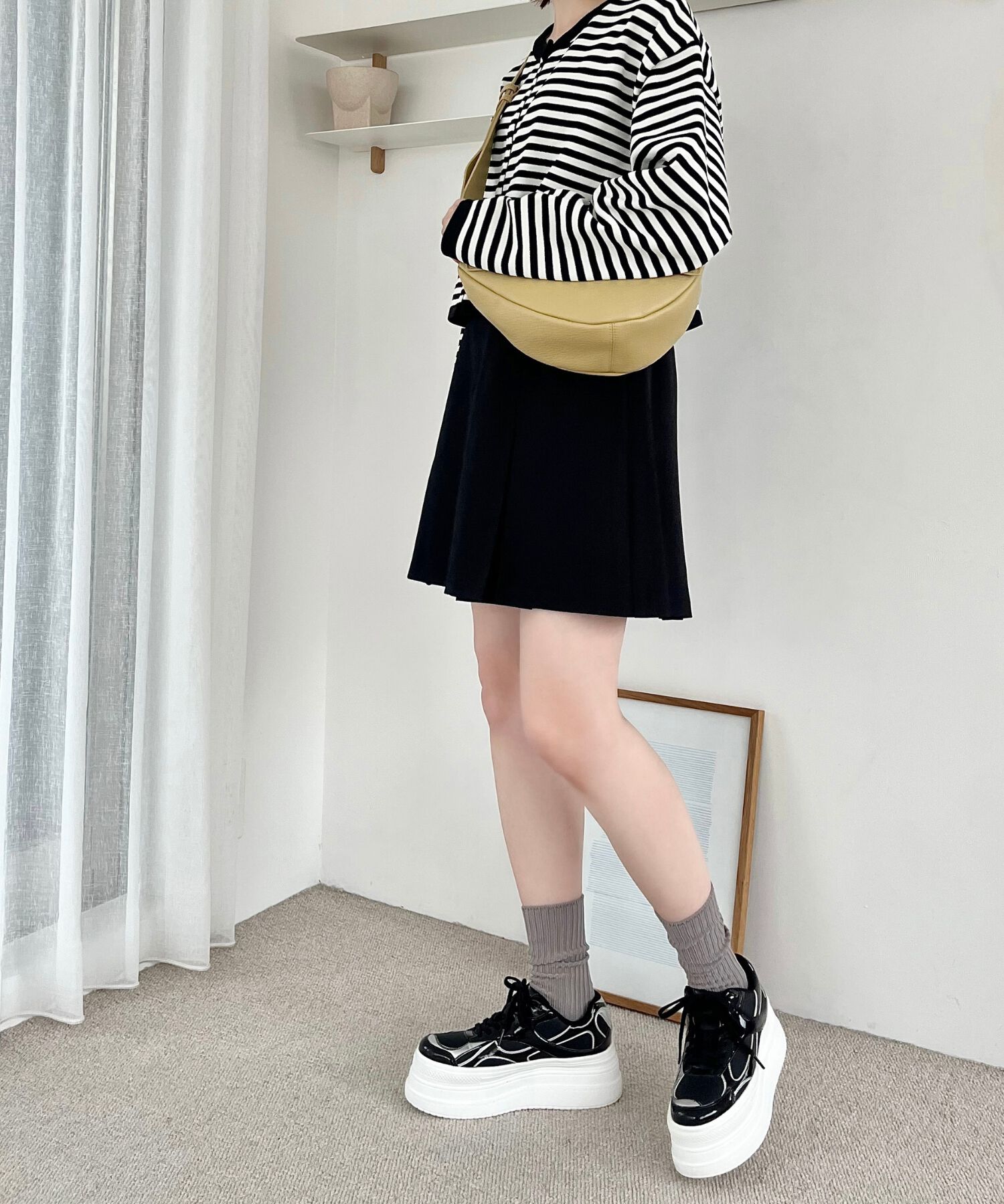 ORiental TRaffic「【トレンド】メタリックラインボリュームソールスニーカー/OT3740 厚底 スニーカー」|スニーカー|