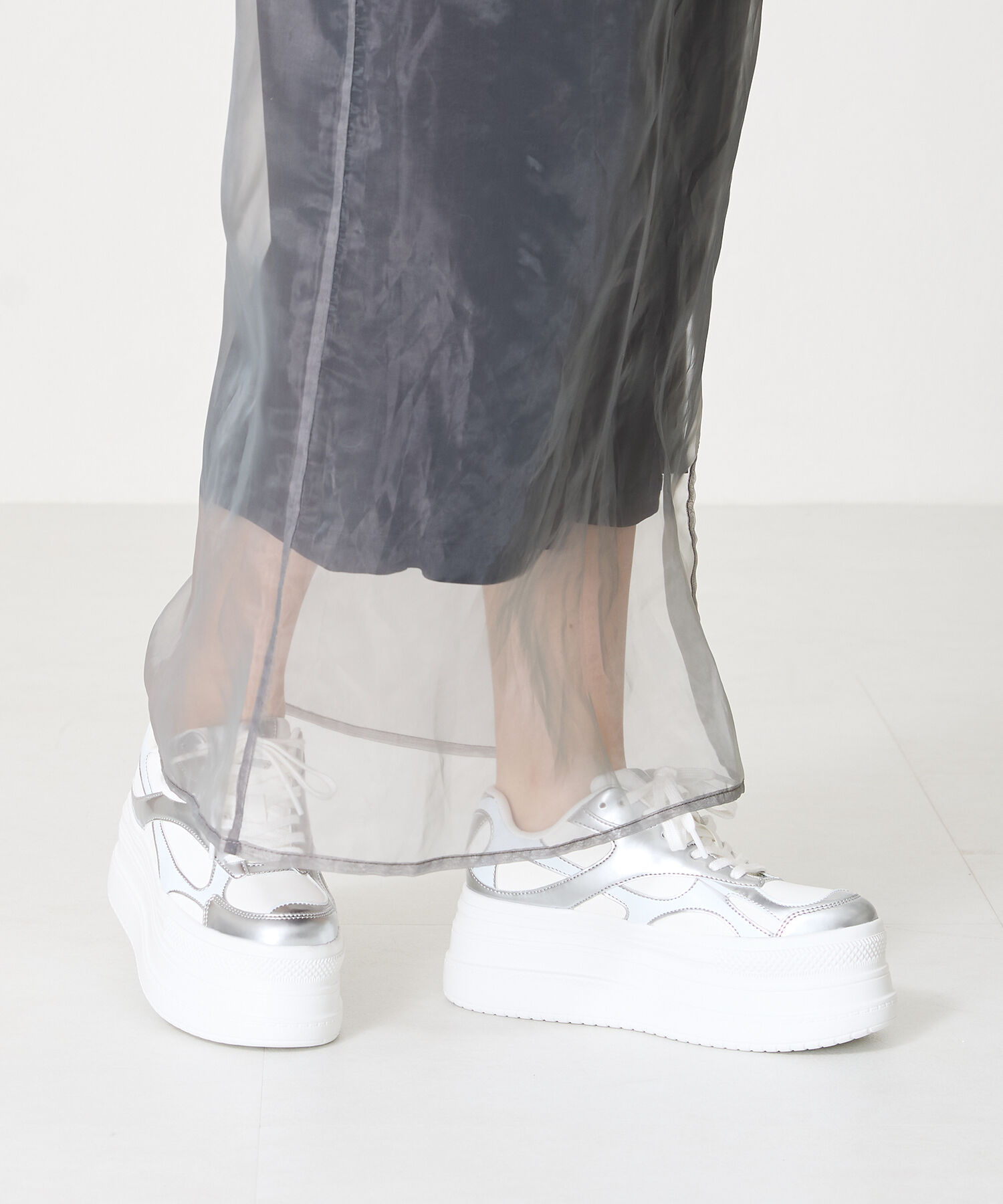 ORiental TRaffic「【トレンド】メタリックラインボリュームソールスニーカー/OT3740 厚底 スニーカー」|スニーカー|