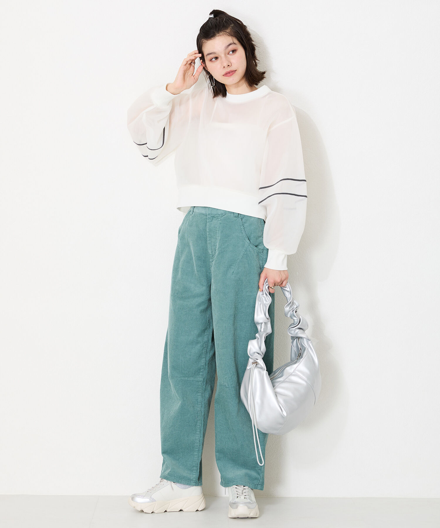 ORiental TRaffic「グリッター&times;スムース厚底スニーカー/OT3741」|スニーカー|