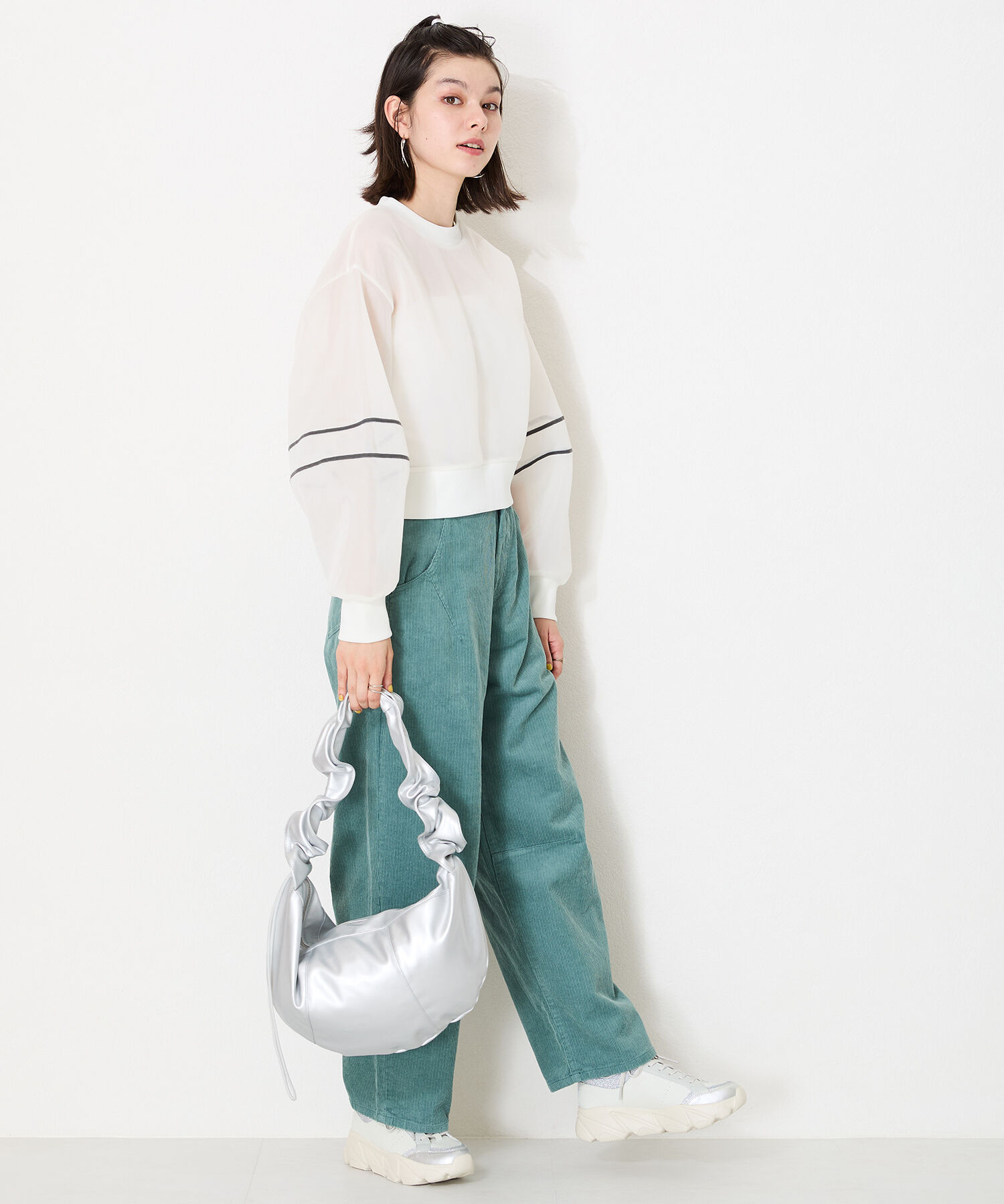 ORiental TRaffic「グリッター&times;スムース厚底スニーカー/OT3741」|スニーカー|