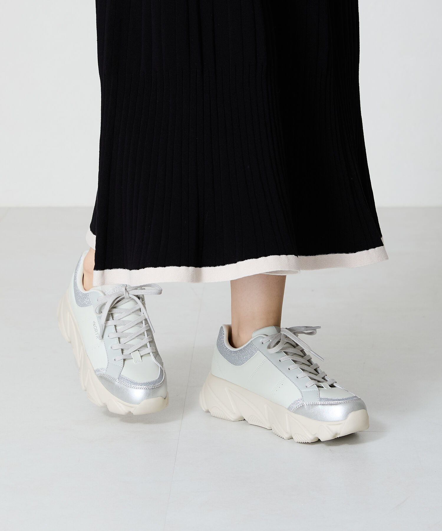 ORiental TRaffic「グリッター&times;スムース厚底スニーカー/OT3741」|スニーカー|