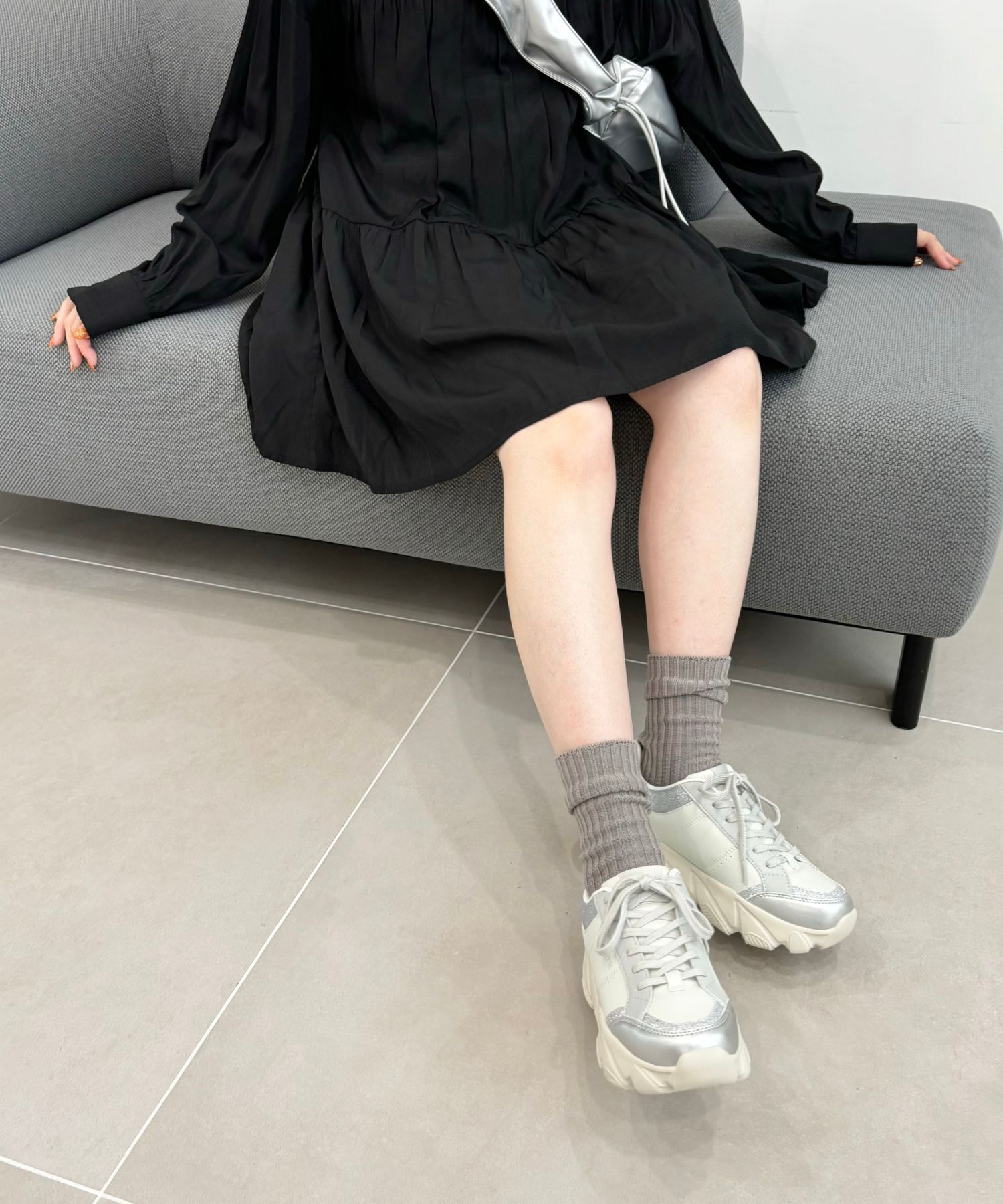 ORiental TRaffic「グリッター&times;スムース厚底スニーカー/OT3741」|スニーカー|