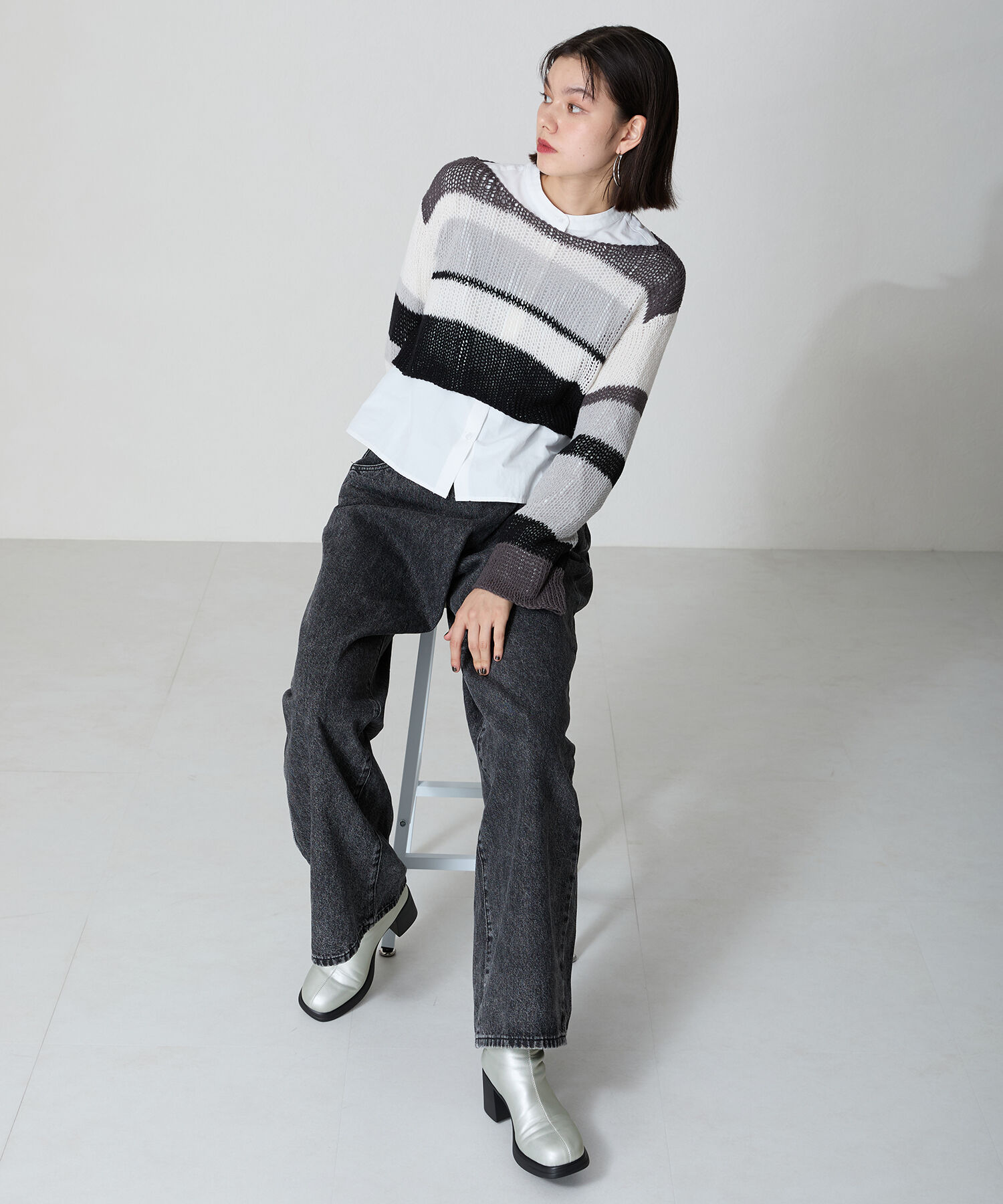 ORiental TRaffic「オブリークトゥ バック ジップ ブーツ /41420」|ショートブーツ|