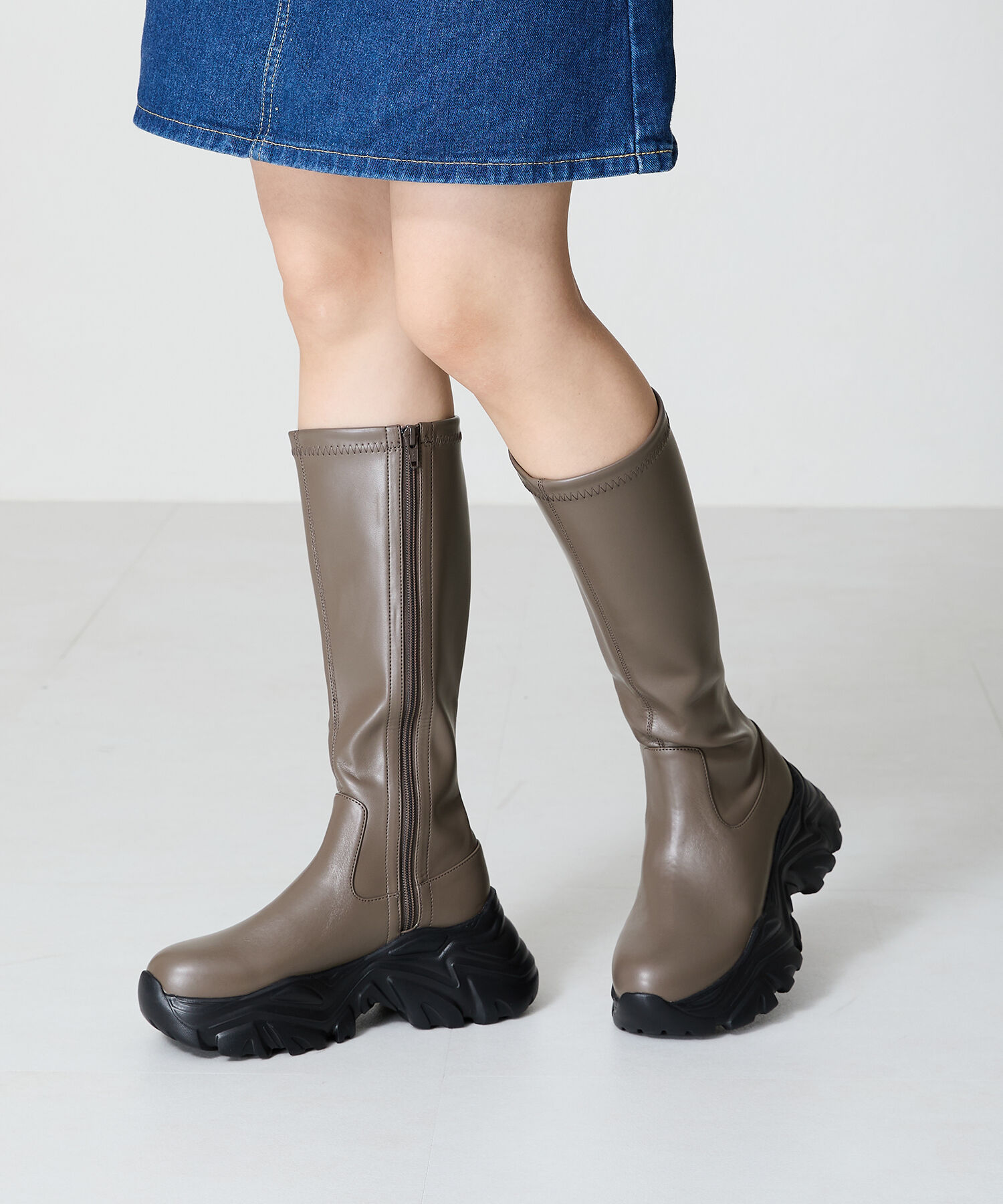 ORiental TRaffic「スニーカーソールロングブーツ/41503」|ロングブーツ|GREY