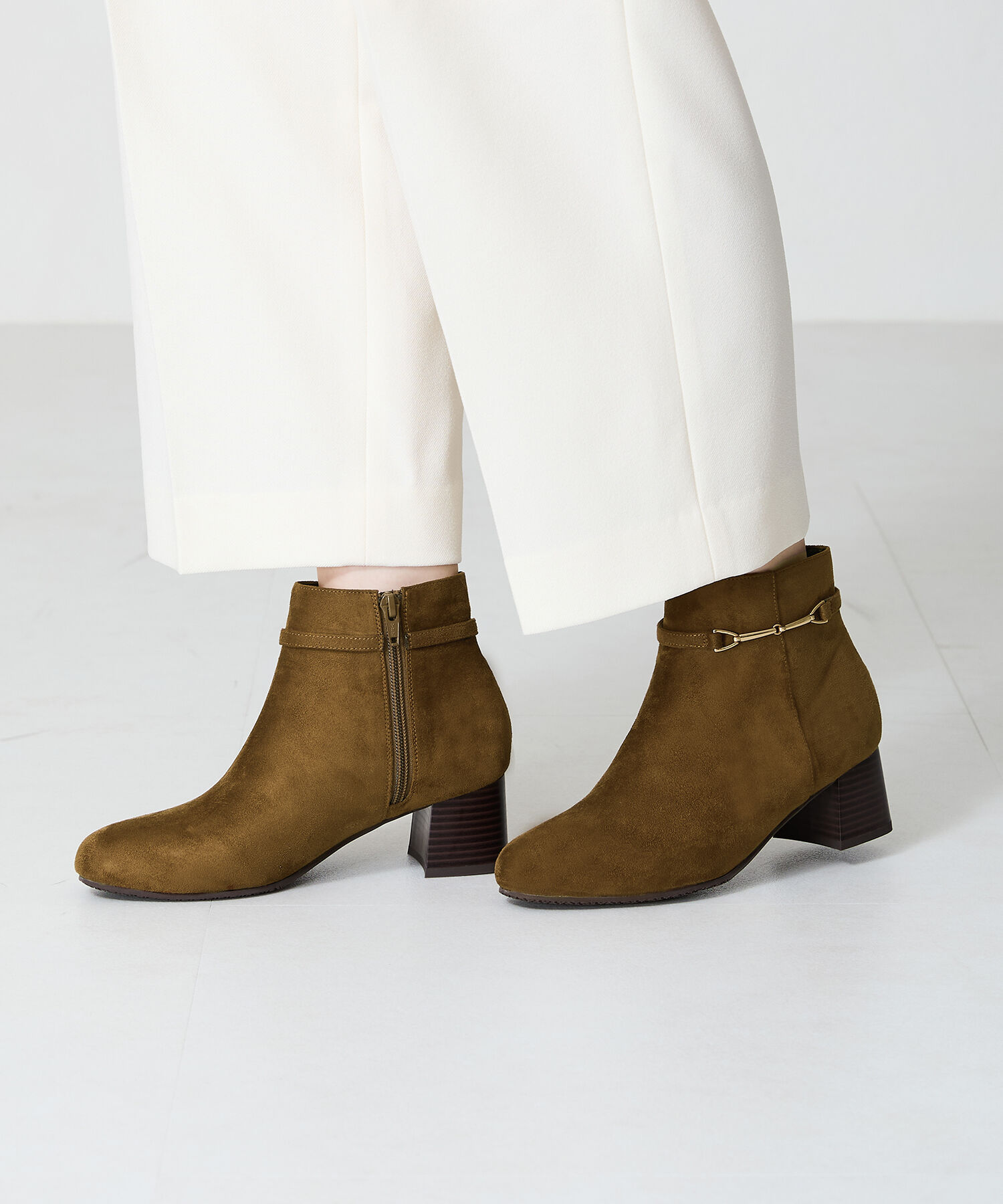 WA Oriental TRaffic「ビットモチーフミドルヒールブーツ/42406」|ショートブーツ|