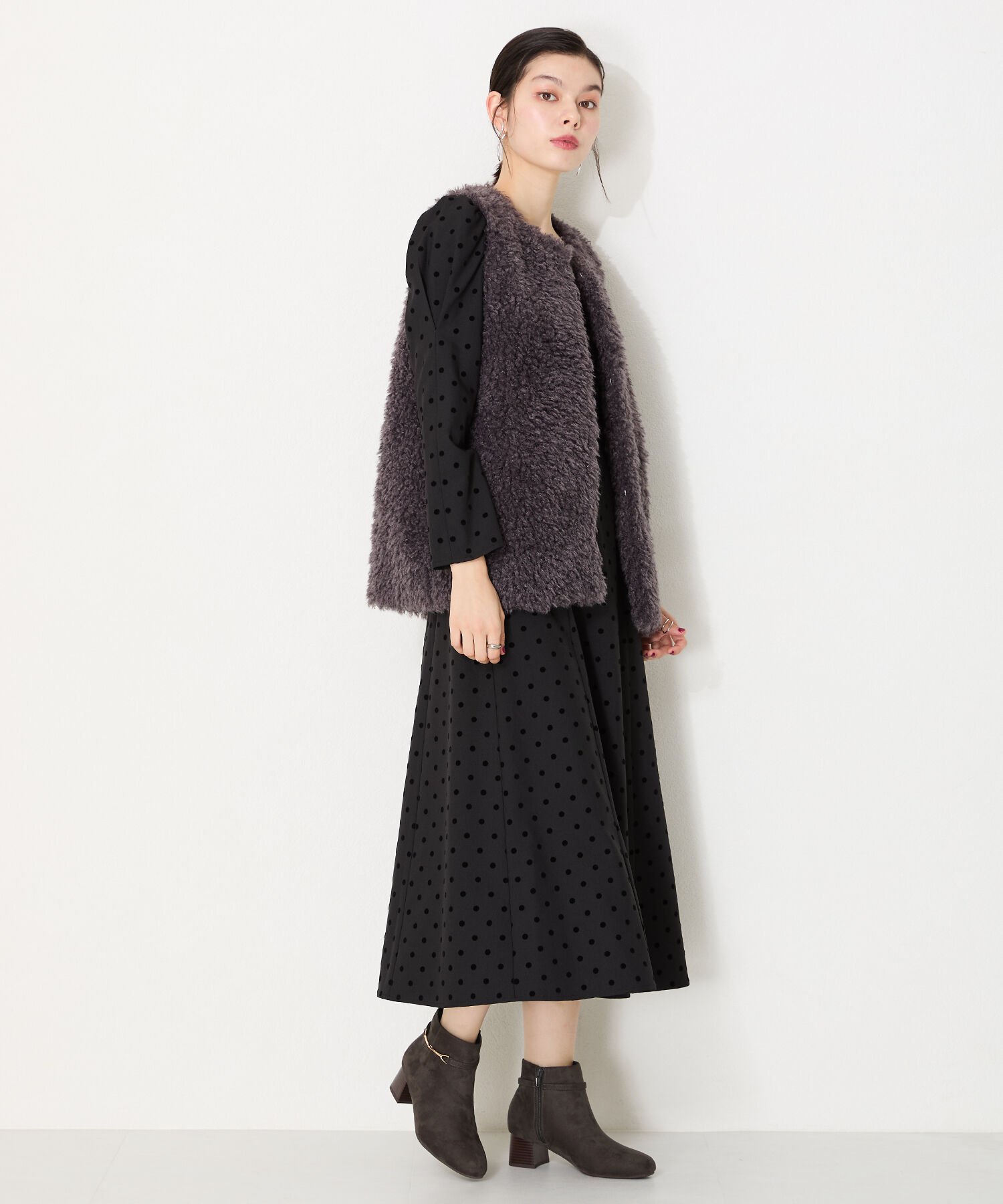 WA Oriental TRaffic「ビットモチーフミドルヒールブーツ/42406」|ショートブーツ|