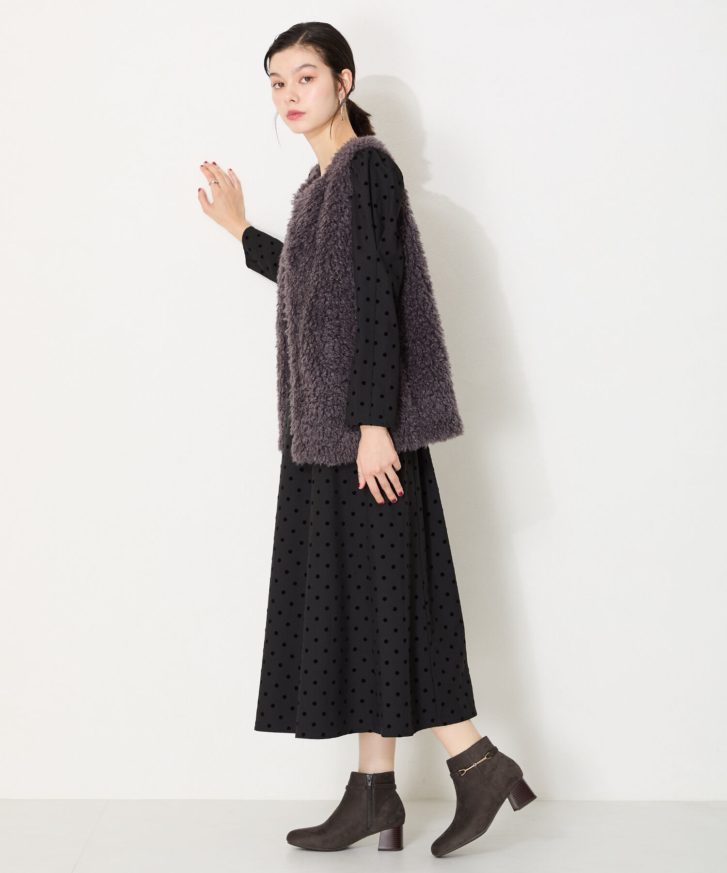 WA Oriental TRaffic「ビットモチーフミドルヒールブーツ/42406」|ショートブーツ|