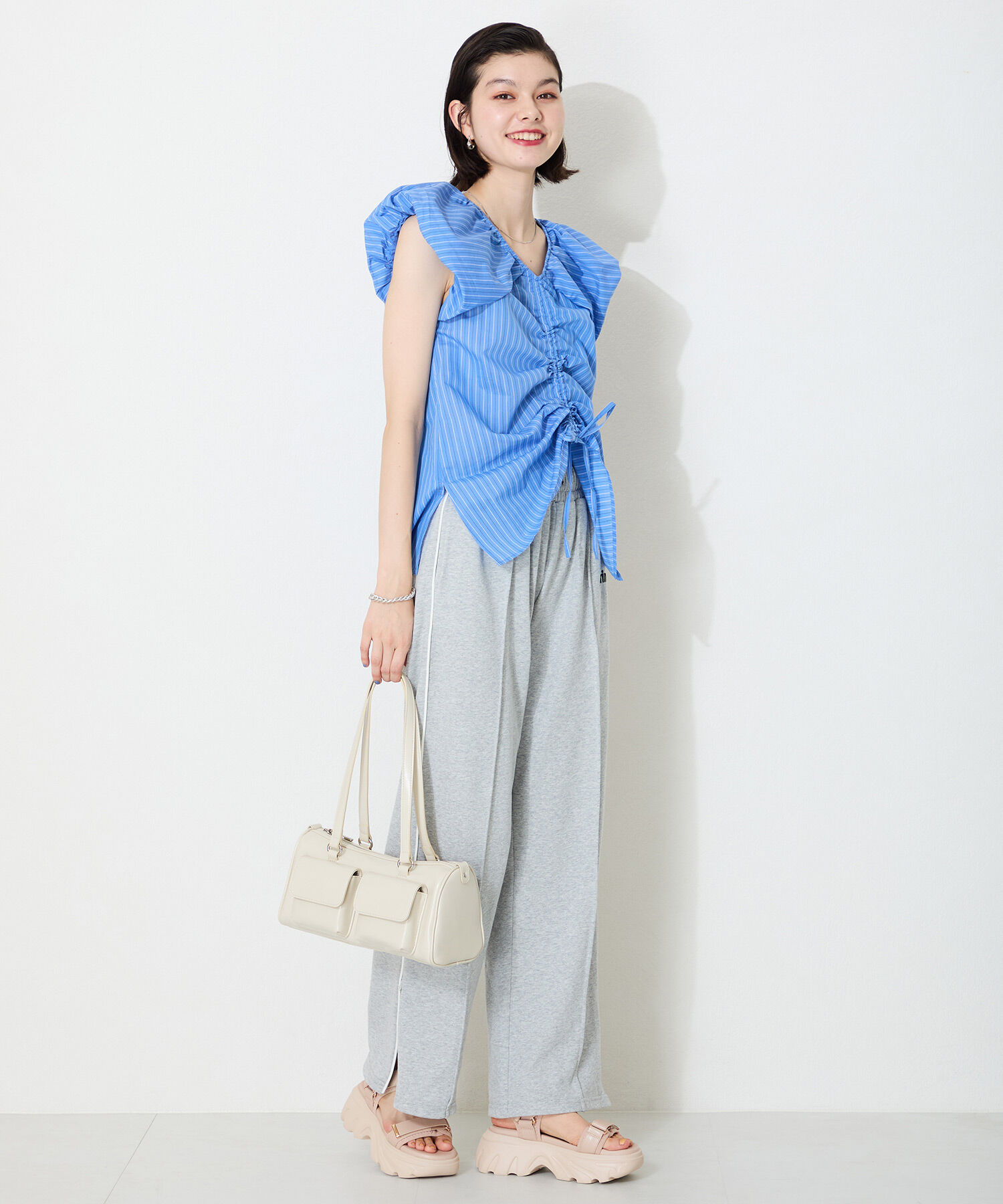 ORiental TRaffic「ボリュームソールベルトスポサン/51212 サンダル 厚底 人気 売れてる」|サンダル|