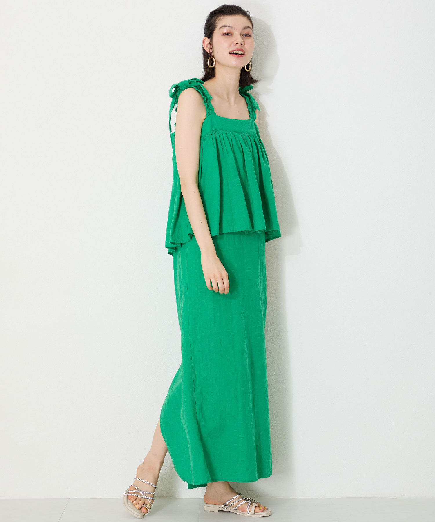 ORiental TRaffic「ラインストーンストラップトングサンダル/51232 サンダル トング 人気 フェミニン」|サンダル|