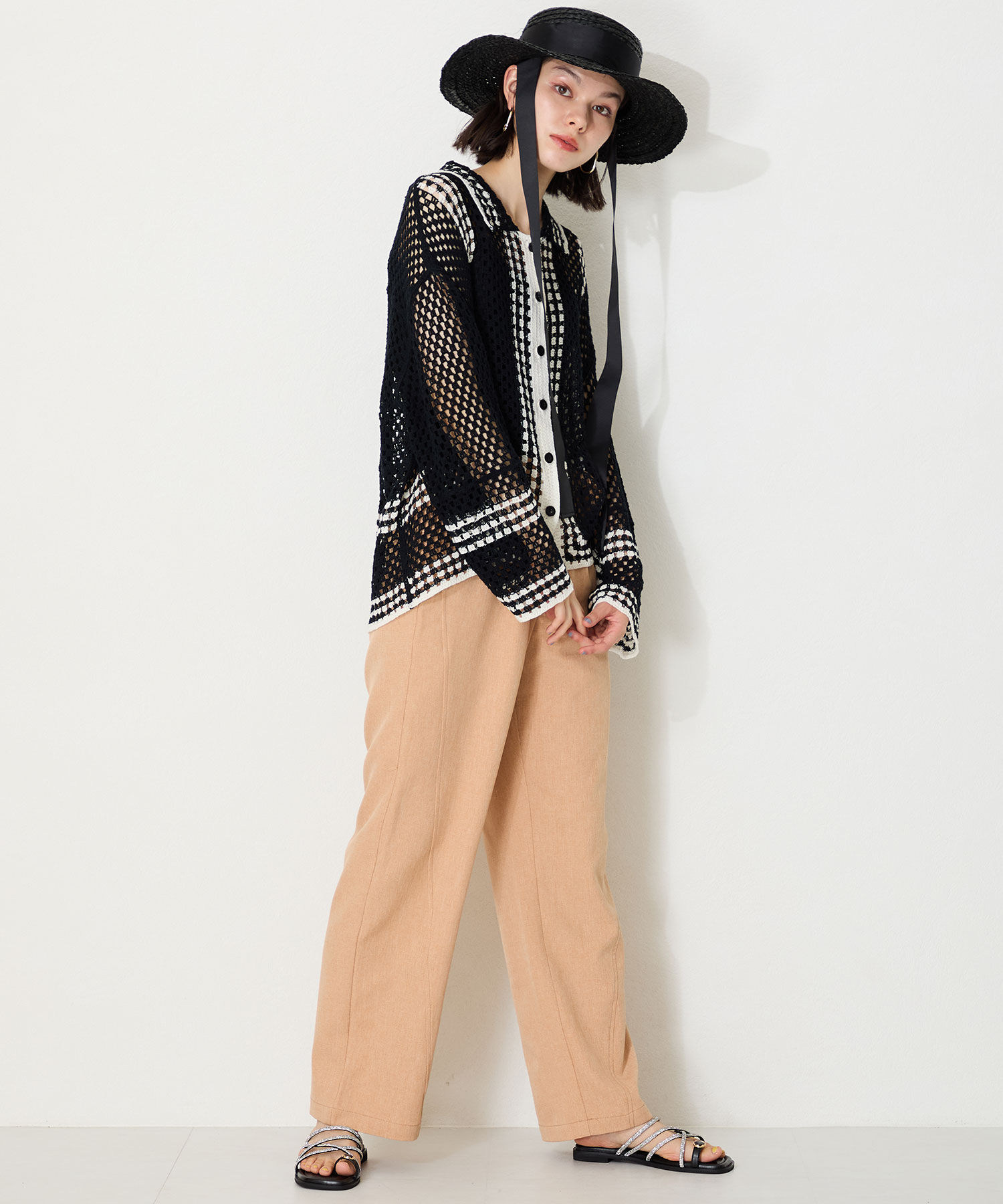 ORiental TRaffic「ラインストーンストラップトングサンダル/51232 サンダル トング 人気 フェミニン」|サンダル|