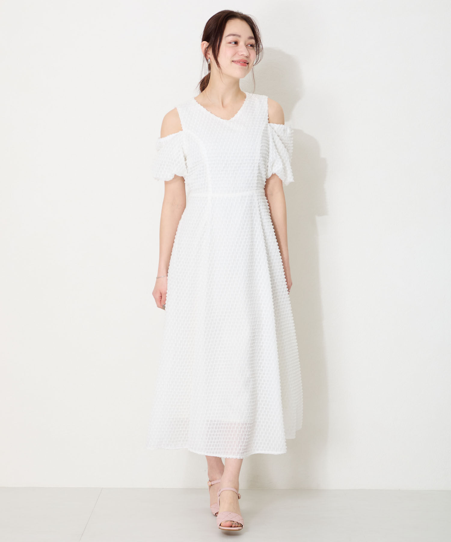 ORiental TRaffic「キルティング&times;スタッズヒールサンダル/51229 人気 トレンド ヒール7.5cm」|サンダル|