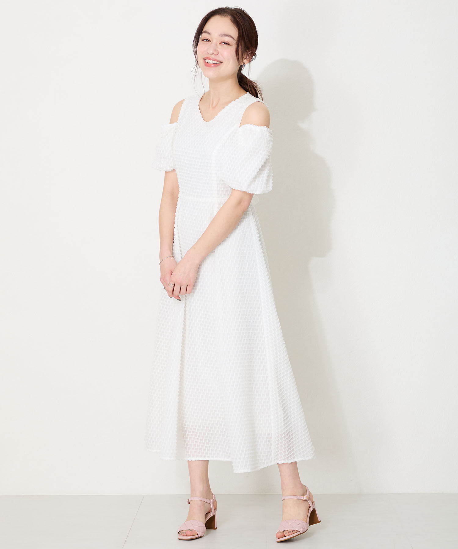 ORiental TRaffic「キルティング&times;スタッズヒールサンダル/51229 人気 トレンド ヒール7.5cm」|サンダル|