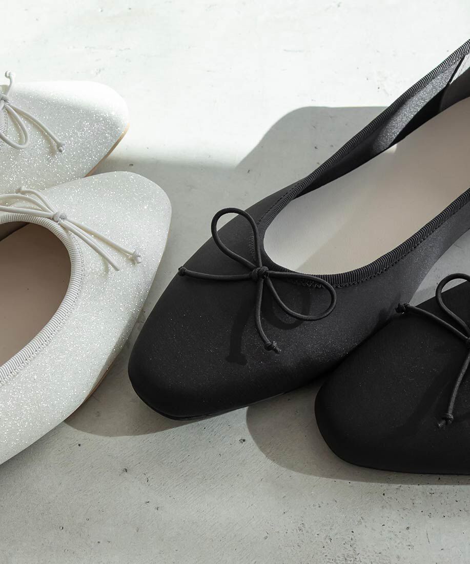  「軽量 スクエアトゥフラットパンプス」|パンプス|