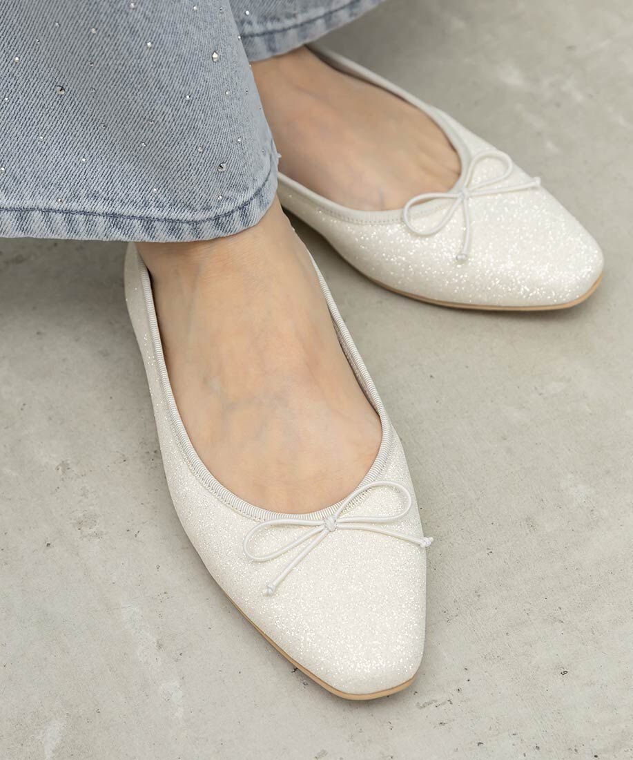  「軽量 スクエアトゥフラットパンプス」|パンプス|