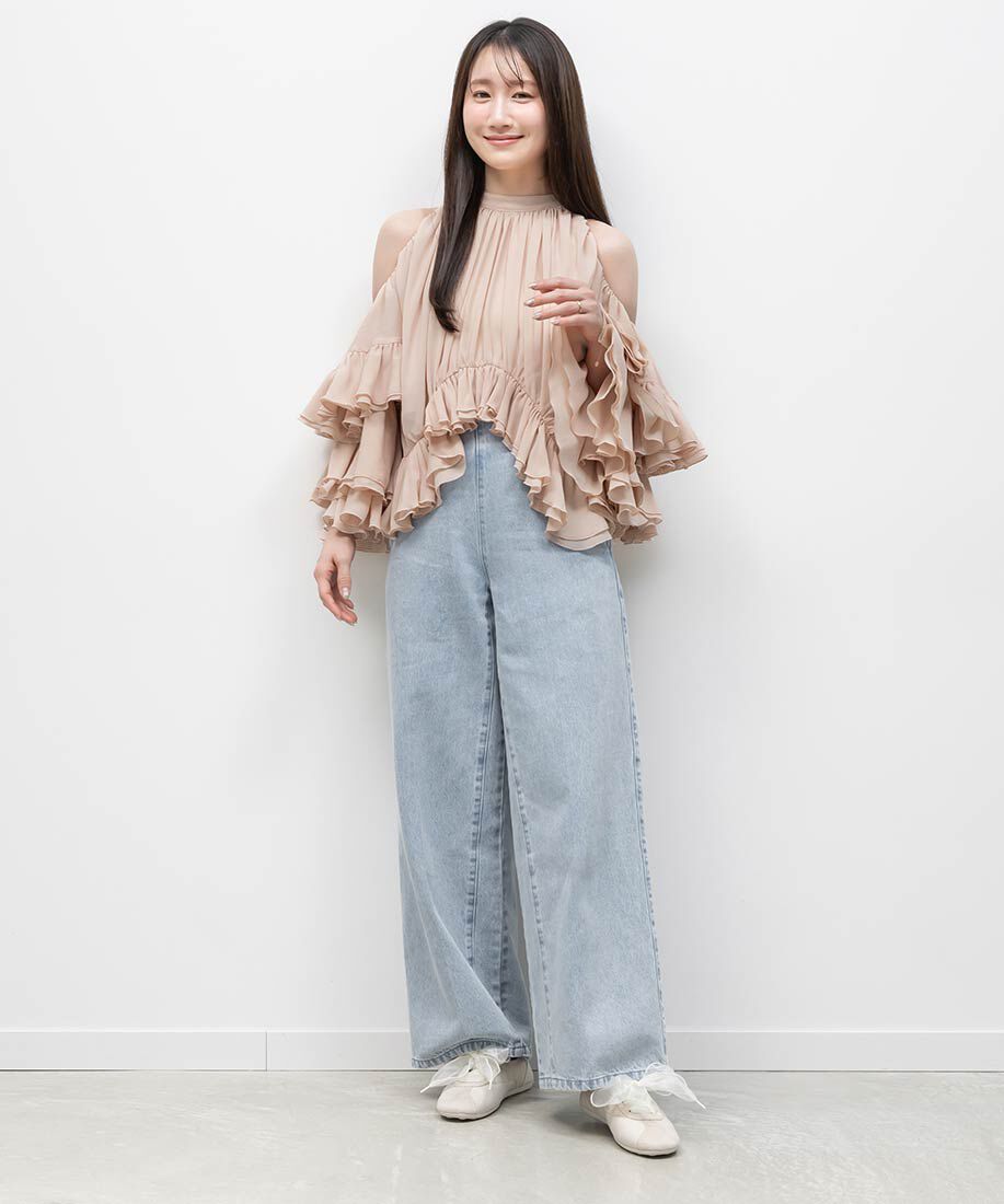  「2WAY オーガンジーリボンフラットスニーカー」|スニーカー|