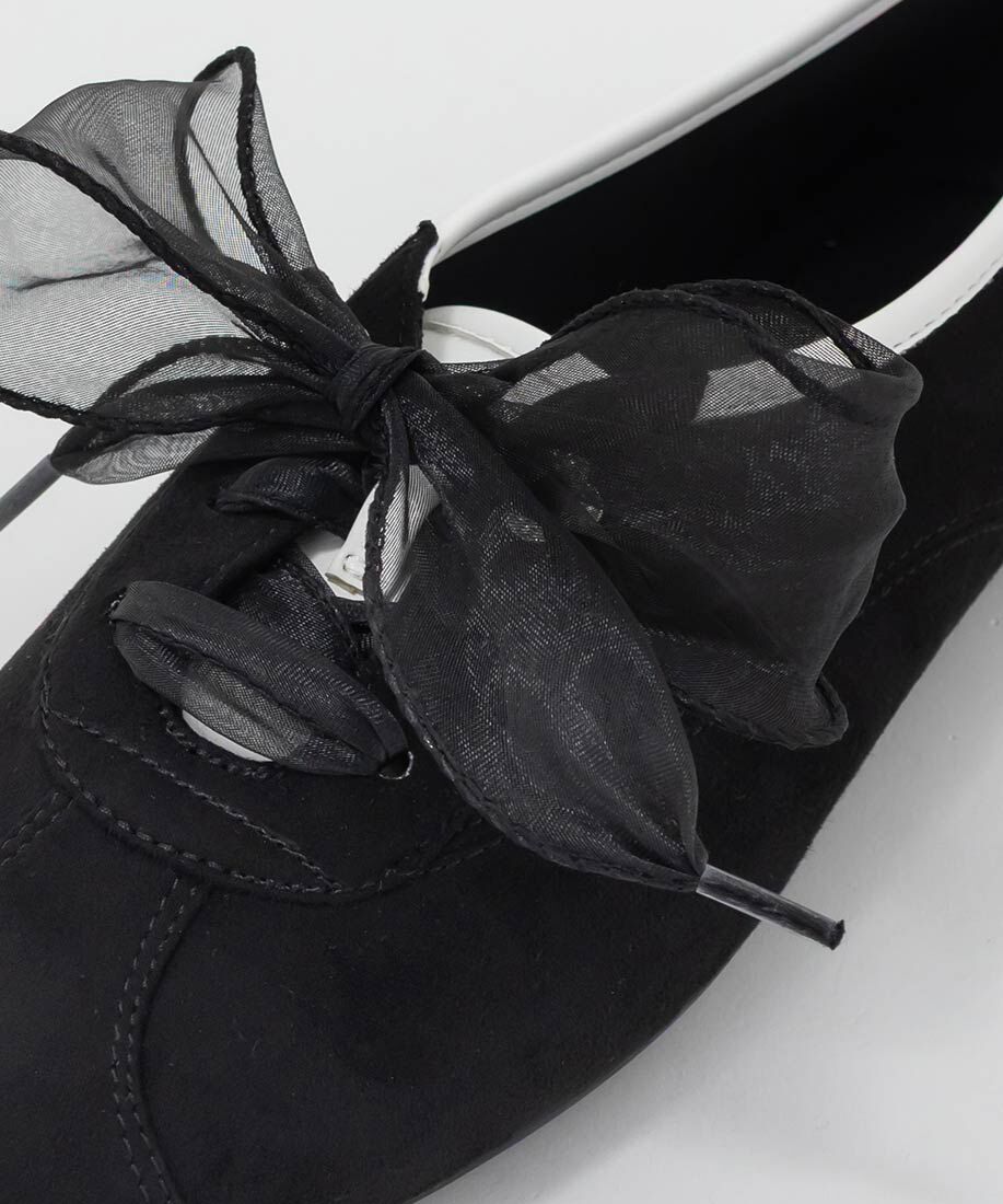  「2WAY オーガンジーリボンフラットスニーカー」|スニーカー|