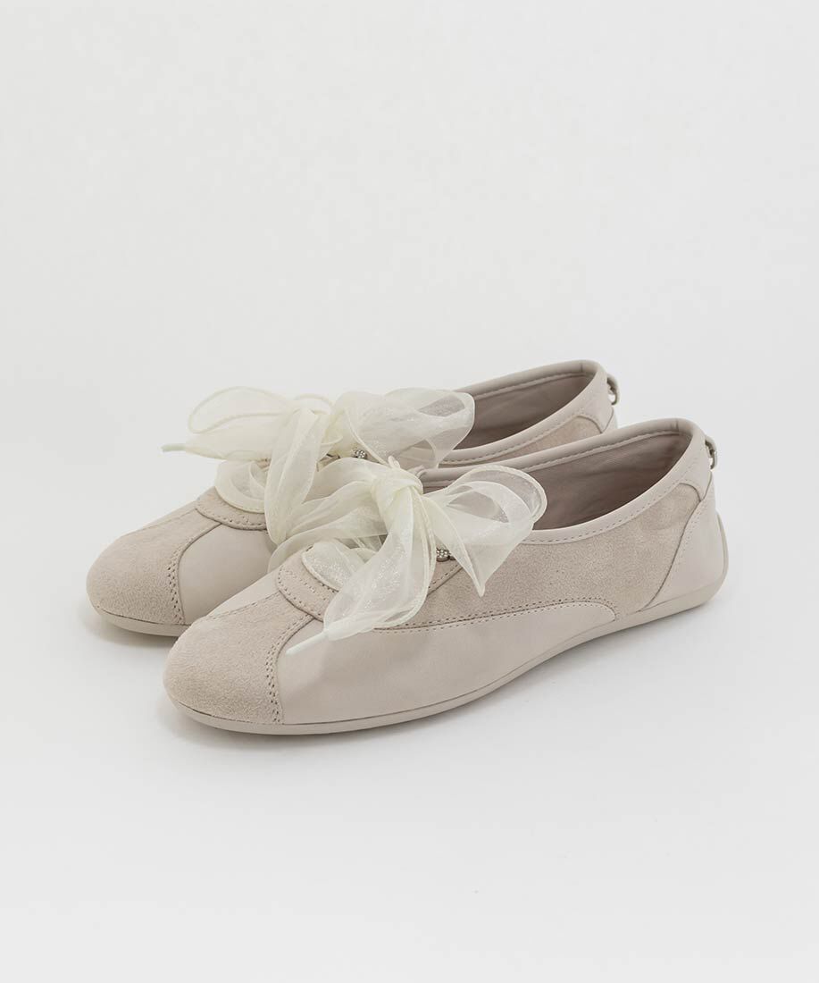  「2WAY オーガンジーリボンフラットスニーカー」|スニーカー|