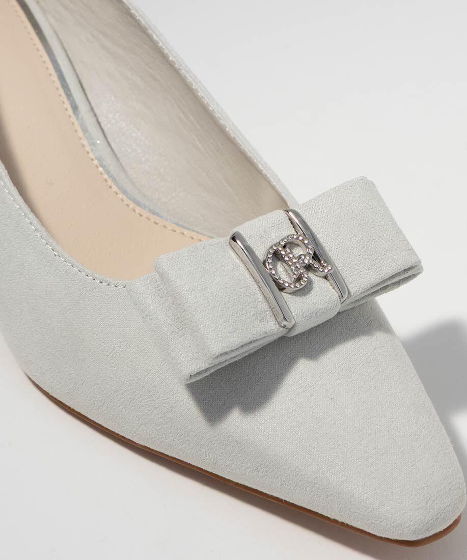  「2WAY ビジューモノグラムリボンパンプス」|パンプス|