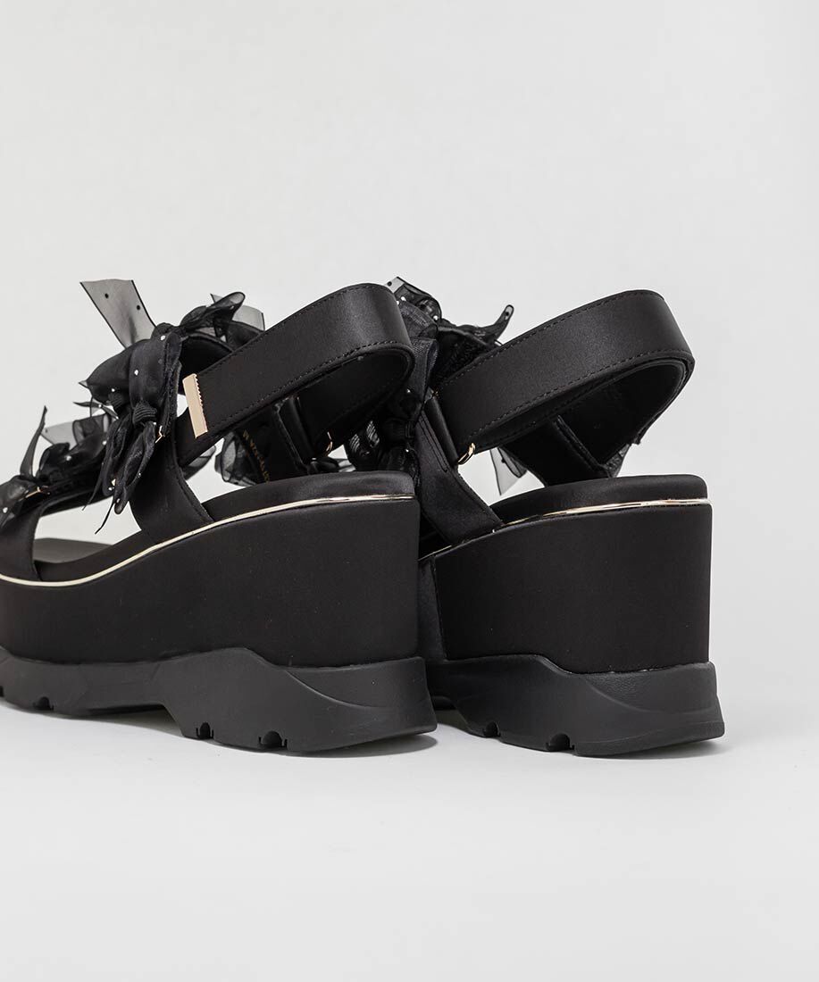  「シアーミニリボンウェッジスポーツサンダル」|サンダル|