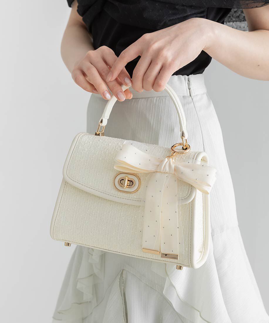  「2WAY リボンチャームハンドバッグ」|ハンドバッグ|