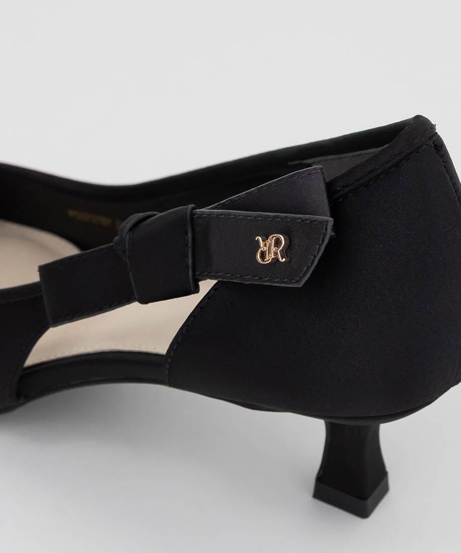  「リボンデザインサイドオープンパンプス」|パンプス|