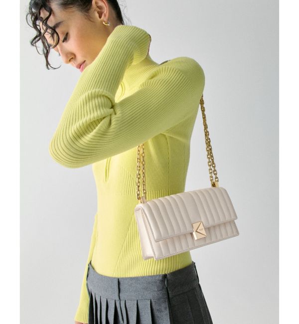 kate spade new york「デコ キルテッド ミニ フラップ チェーン クロスボディ」|ショルダー・メッセンジャー|DK CONCH