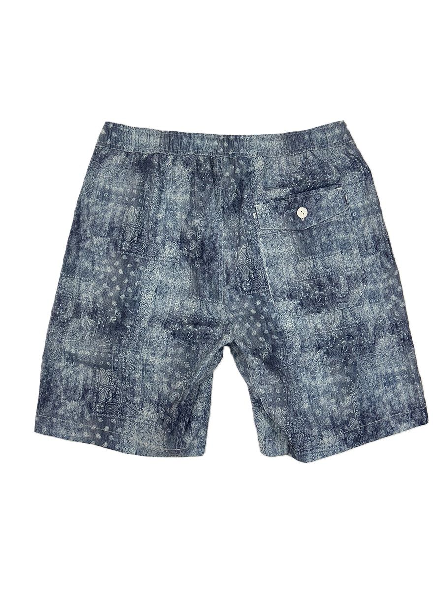 Riberce「【新作】デニムプリントレギュラー丈メンズサーフパンツ」|スポーツ|