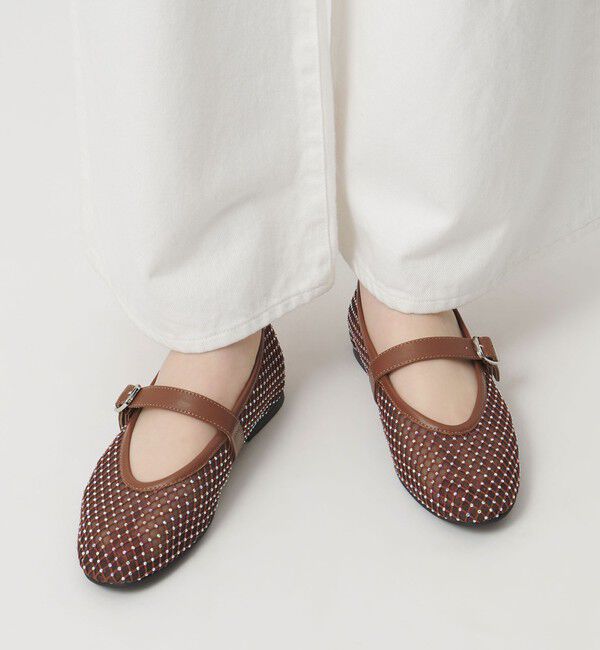 ODETTE E ODILE「メリージェーンビジュー フラット10&uarr;」|パンプス|