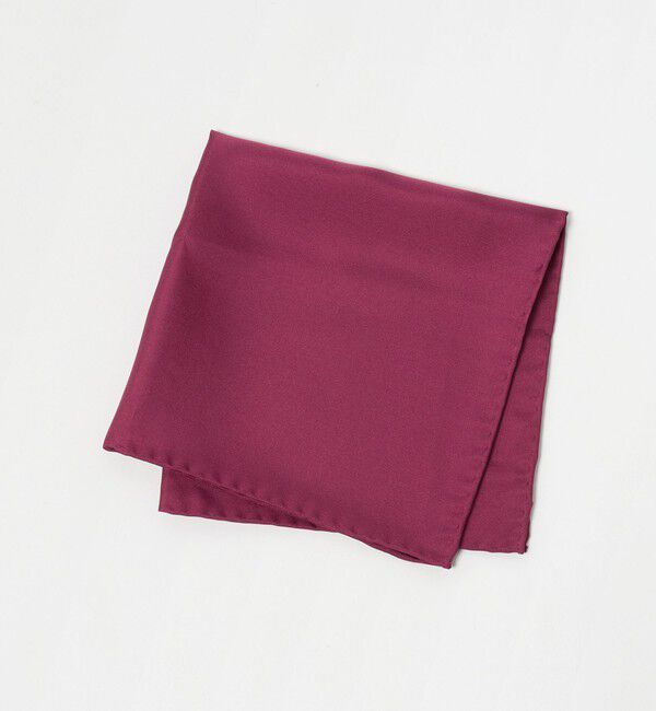 UNITED ARROWS「ツイル カラー チーフ」|ハンカチ|PINK