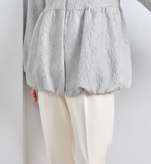 UNITED ARROWS「ツートーン ジャガード ブルゾン ジャケット」|ノーカラージャケット|