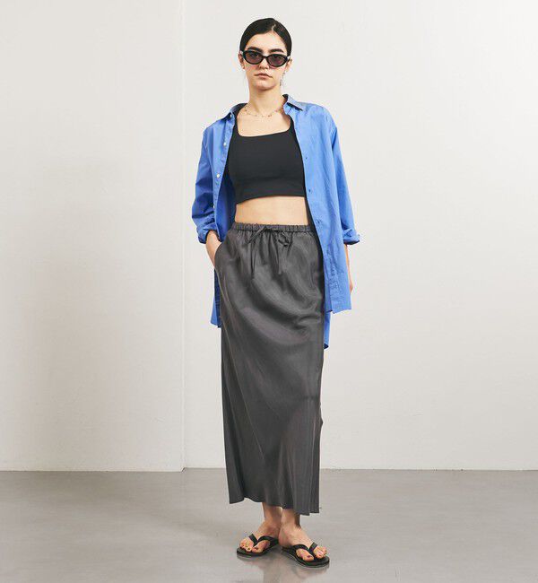 UNITED ARROWS「＜TO UNITED ARROWS＞フレア マキシスカート」|フレア|MD.GRAY