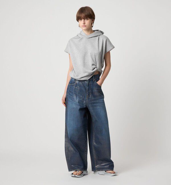 ASTRAET「＜ASTRAET＞ラメ ウラケ フーデッド ノースリーブプルオーバー」|パーカー|