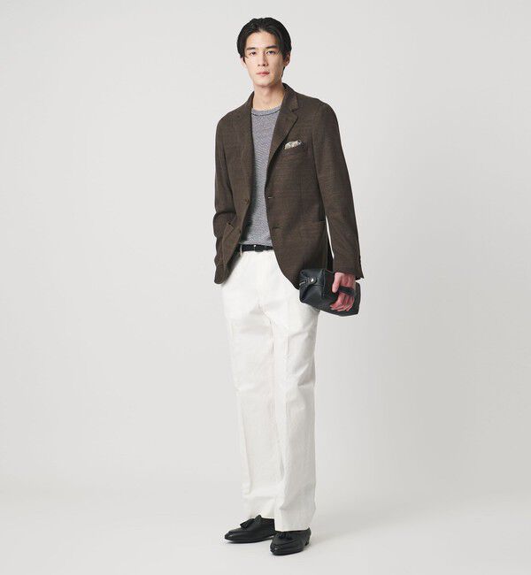 UNITED ARROWS「レザー スクエアクラッチバッグ（ポーチ）」|クラッチバッグ|